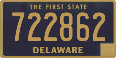 DE license plate 722862