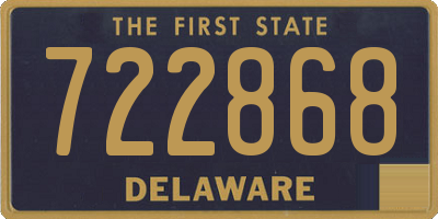 DE license plate 722868