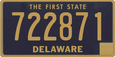 DE license plate 722871
