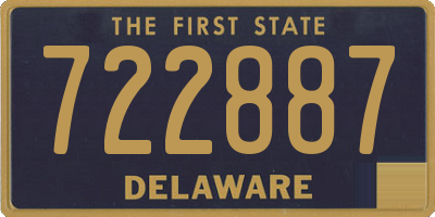 DE license plate 722887