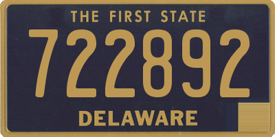DE license plate 722892