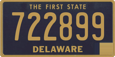 DE license plate 722899