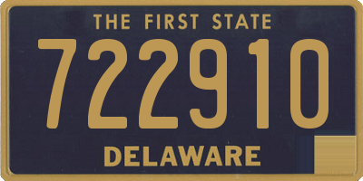 DE license plate 722910