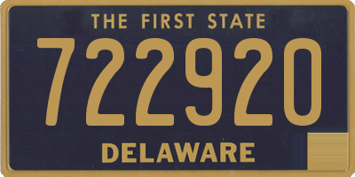 DE license plate 722920