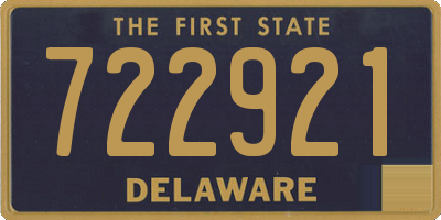 DE license plate 722921