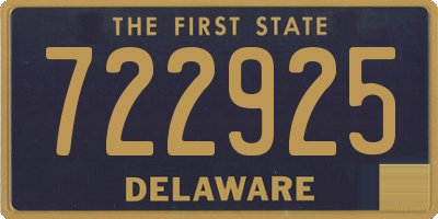 DE license plate 722925
