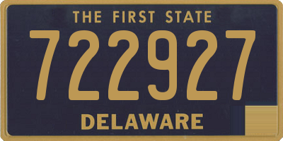 DE license plate 722927
