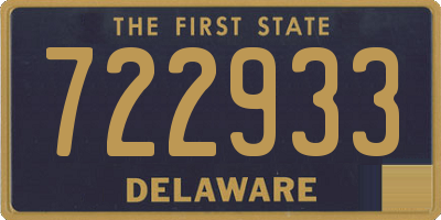 DE license plate 722933