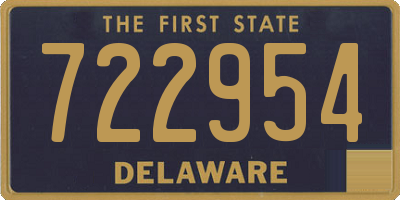 DE license plate 722954