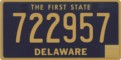 DE license plate 722957