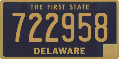 DE license plate 722958