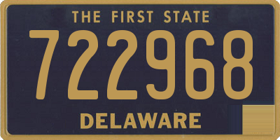 DE license plate 722968