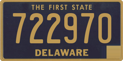 DE license plate 722970