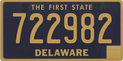 DE license plate 722982