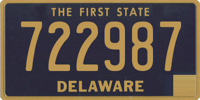 DE license plate 722987