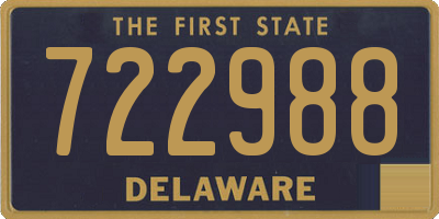 DE license plate 722988