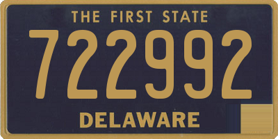 DE license plate 722992