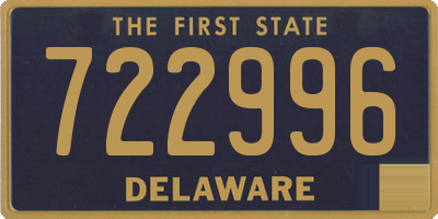 DE license plate 722996