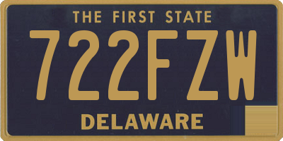 DE license plate 722FZW