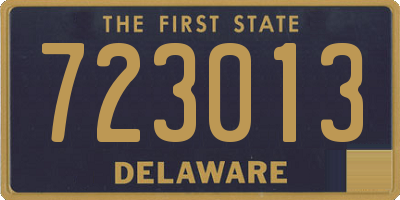 DE license plate 723013