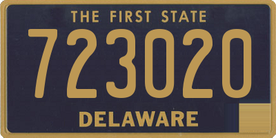 DE license plate 723020