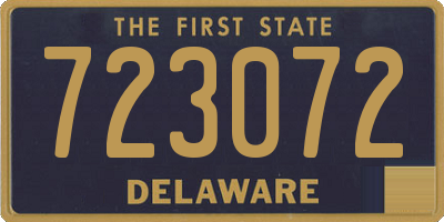 DE license plate 723072