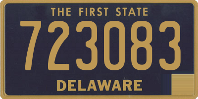 DE license plate 723083