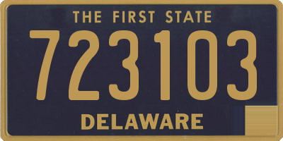 DE license plate 723103