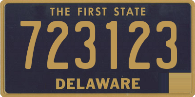 DE license plate 723123