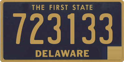 DE license plate 723133