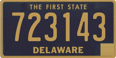DE license plate 723143