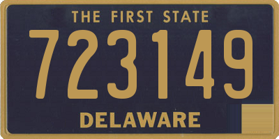 DE license plate 723149