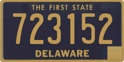 DE license plate 723152