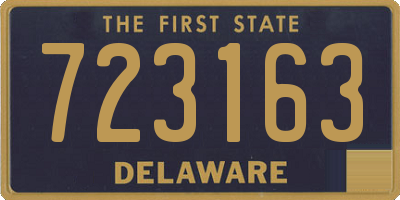 DE license plate 723163