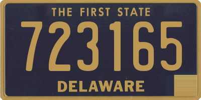 DE license plate 723165