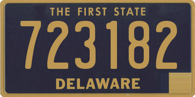 DE license plate 723182