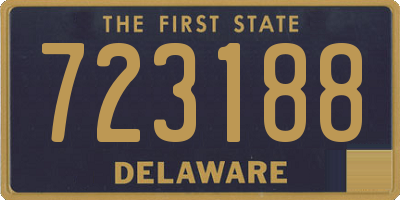 DE license plate 723188