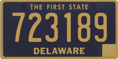 DE license plate 723189