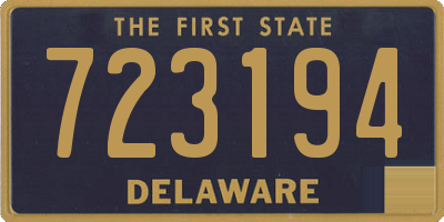 DE license plate 723194