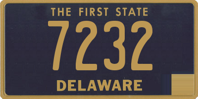 DE license plate 7232