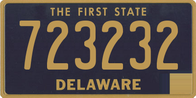DE license plate 723232