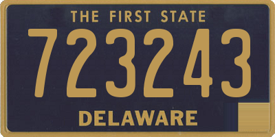 DE license plate 723243