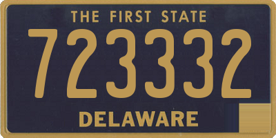 DE license plate 723332