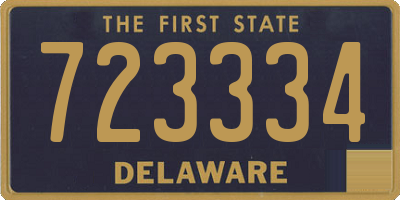 DE license plate 723334