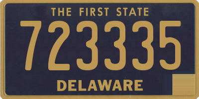 DE license plate 723335