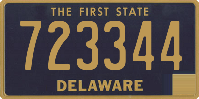 DE license plate 723344