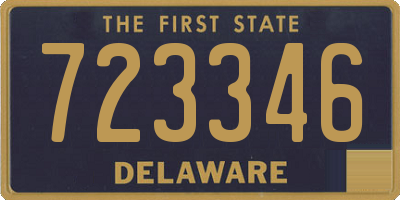 DE license plate 723346