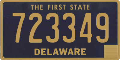 DE license plate 723349