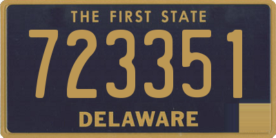 DE license plate 723351