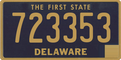 DE license plate 723353